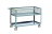 2 Shelf Cart with 12” Deep Mesh Sides and 5" Pneumatic Wheels thumbnail
