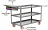 3 Steel Retaining Lip Shelf Cart with Storage Pocket thumbnail