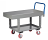 Adjustable 6" Deep Steel Platform Cart with Lower Shelf thumbnail