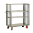 2-Sided Steel Shelf Cart with Two Adjustable Shelf thumbnail