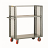 2-Sided Steel Shelf Cart with Adjustable Shelf thumbnail
