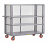 3 Mesh-Sided Steel Shelf Cart with Two Adjustable Shelves thumbnail