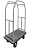 Stainless Steel Bellman Cart with Gray Plastic Deck thumbnail