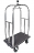 Deluxe Stainless Steel Finish Bellman Cart with Black Carpet thumbnail