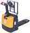 Fully-Electric Single Fork Pallet Truck with Scale - 2600lb Capacity thumbnail