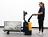 Fully-Electric Single Fork Pallet Truck with Scale - 2600lb Capacity thumbnail