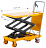 330 lbs Capacity Manual Double Scissor Lift Table - 43.3" Lift thumbnail