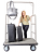Stainless Steel Midtown Hotel Bellman Cart with Grey Deck thumbnail