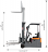 Power Drive and Lift 3-Wheel Forklift 189" Lift 3300lb Capacity with Lithium-Ion Battery thumbnail