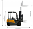 Power Drive and Lift 4-Wheel Forklift 197" Lift 6600lb Capacity thumbnail