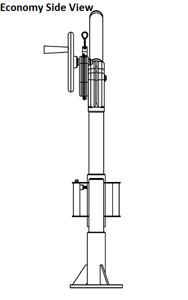 Sky Hook 42 Portable Jib Steel Crane With Bolt Down Base