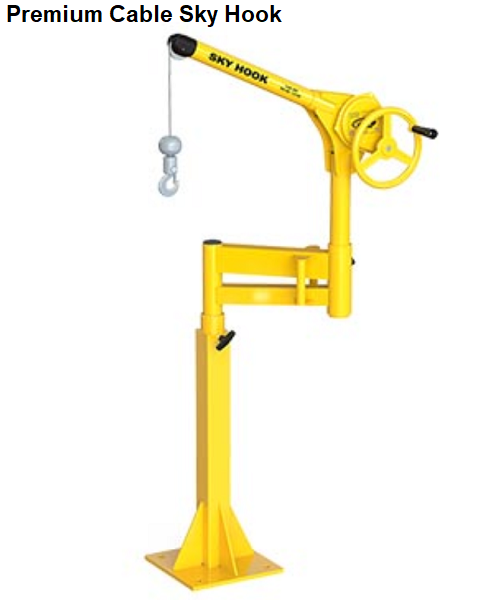 Sky Hook 64 Floor Mount Portable Jib Steel Crane With Articulating Arm