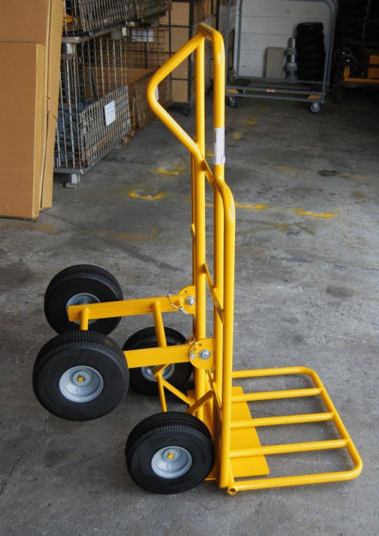 1200-Pound Weight Capacity Grizzly Multi-Mover Heavy Duty Solid Steel Commercial Grade Hand Truck with Adjustable Never Flat Tires 