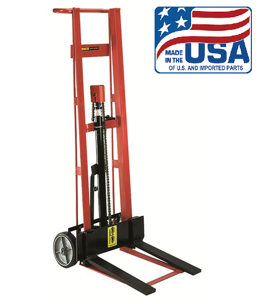 Details about   Meco Omaha 4 Cylinder CP4 Pallet Fork Truck Lift Stand Rack 