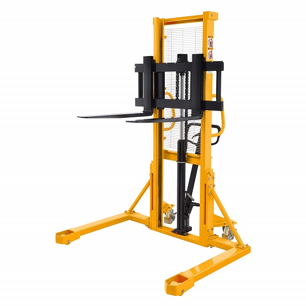 1100 lbs Capacity Manual Straddle Stacker - 63" Lift