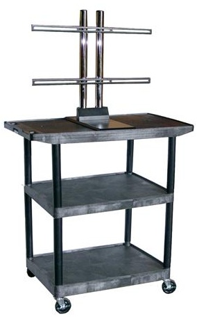 Wide AV Cart with LCD Mount 3 Shelves