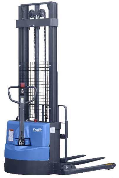 141.7" Lift Fully Powered Electric Stacker With Adjustable Legs - 3300 lb Capacity