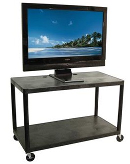 Extra Wide Cart w/ LCD Mount 2 Shelves