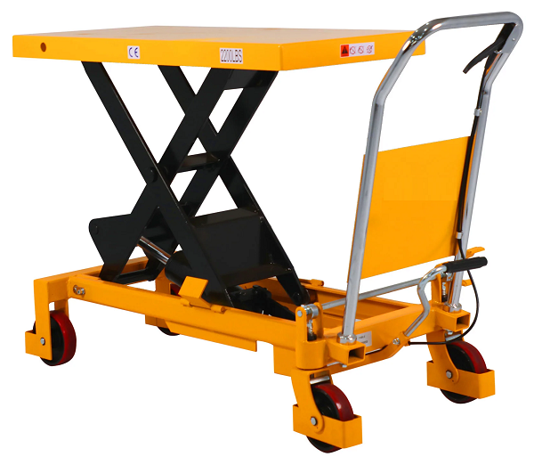 2200 lbs Capacity Manual Single Scissor Lift Table - 39.4" Lift