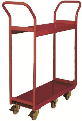 Wesco Heavy Duty Narrow Aisle 2 Shelf Cart 