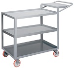 3 Steel Retaining Lip Shelf Cart