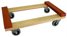 Heavy Duty Hardwood Dolly with Rubber Ends