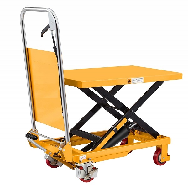 330 lbs Capacity Manual Single Scissor Lift Table - 29" Lift