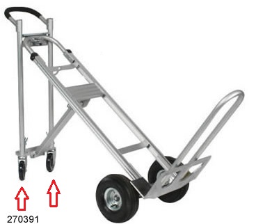 Replacement Casters for Wesco Spartan III Convertible Hand Truck
