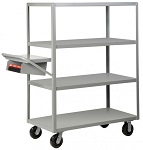 4 Heavy Duty Flush Shelf Cart - 3600 lbs Capacity