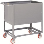 4-Sided Steel Box Platform Cart with Open Base - 2,000 lbs Capacity