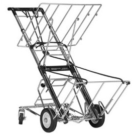 Norris Telecoping Cart with Upper Tray-400 lb Capacity