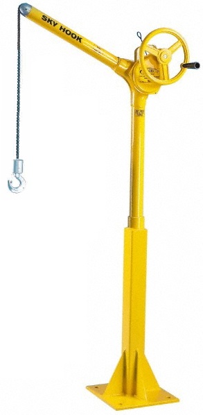 Sky Hook 64" Portable Jib Steel Crane With Floor Mounted Base
