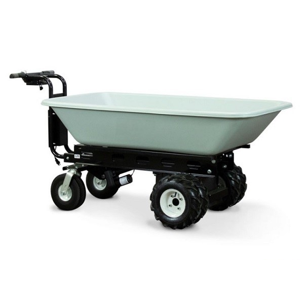 9 Cubic Ft Electric Dump Tray Cart with Power Dump