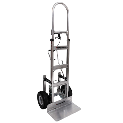 Single Grip Hydraulic Brake Handtruck with Stairclimbers - 600 Lbs Capacity