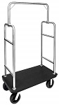 Outdoor Bellman Luggage Cart with Black Plastic Deck