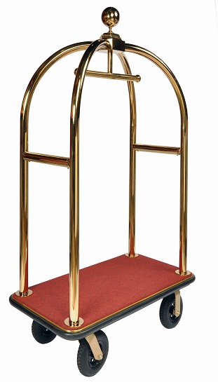 CSL Luxury Ball Crown Bellman Cart-Gold/Red $799.99