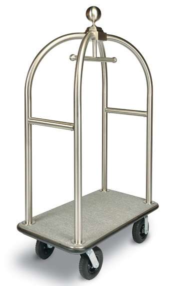 CSL Ball Crown Bellman Cart Steel Uprights Gray Carpet