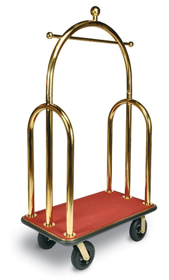 CSL Curved Style Bell Man Cart Red Carpet Gold Uprights 