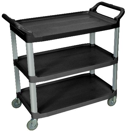 Luxor SC12-G 3 Shelf Gray Serving Cart