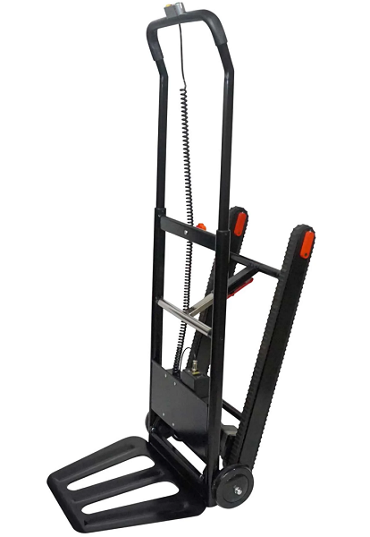 Compact Motorized Powered Stair Climbing Hand Truck with Stair Tracks - 150lb Capacity