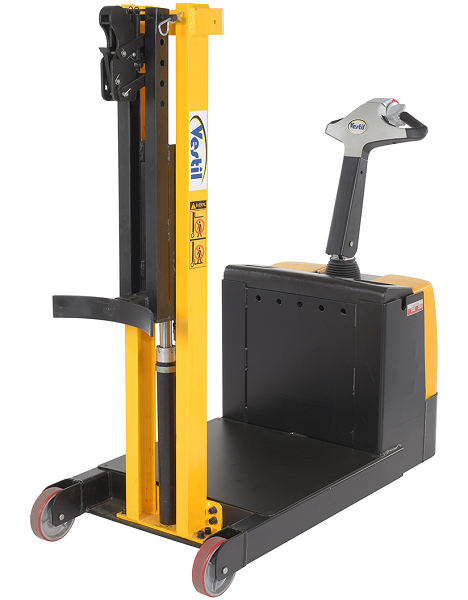 Compact Powered Drive and Lift Counter Balance Drum Lift Stacker - 54" Lift