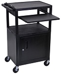 Computer Work Station with Front Pull Out Shelf and Cabinet
