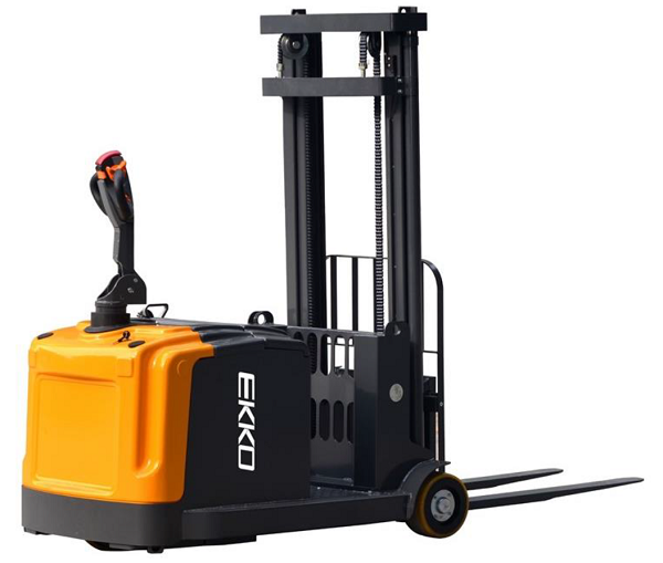 Counterbalance Electric Stacker with Side Shifting Forks 130" Lift 3300lb Capacity