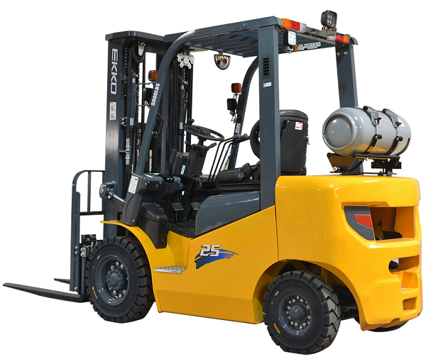 Ekko Gas-Powered Drive and Lift 4-Wheel Forklift 212" Lift 5000lb Capacity