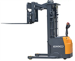 Electric Stacker With Reach and Side Shifting Forks 138" Lift 3300lb Capacity