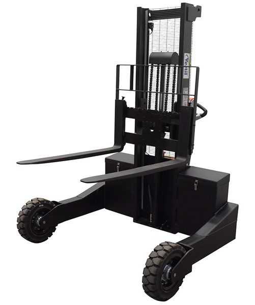 Electric All-Terrain Steel Stacker with 3000lb Capacity and 62" Lift