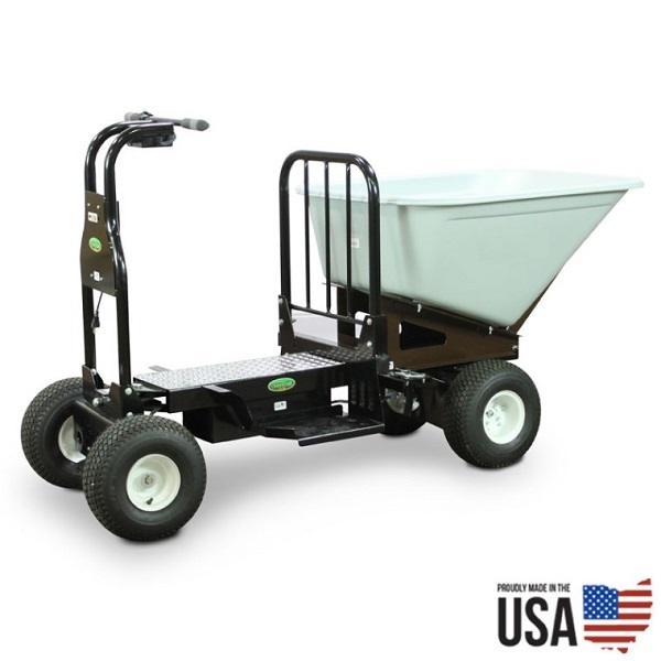 Electric Powered Ride on Cart with 10 Cubic Feet Hopper