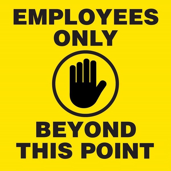 Employees Only Safety Floor Sign