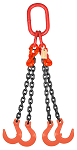 18400 lbs Chain Lifting Sling with Quadruple Foundry Hook