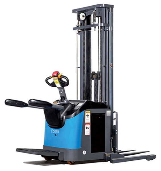 212.6" Lift Fully Electric Ride-On Stacker With Adjustable Legs - 3520lb Capacity